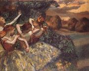 Edgar Degas Four dansoser oil on canvas